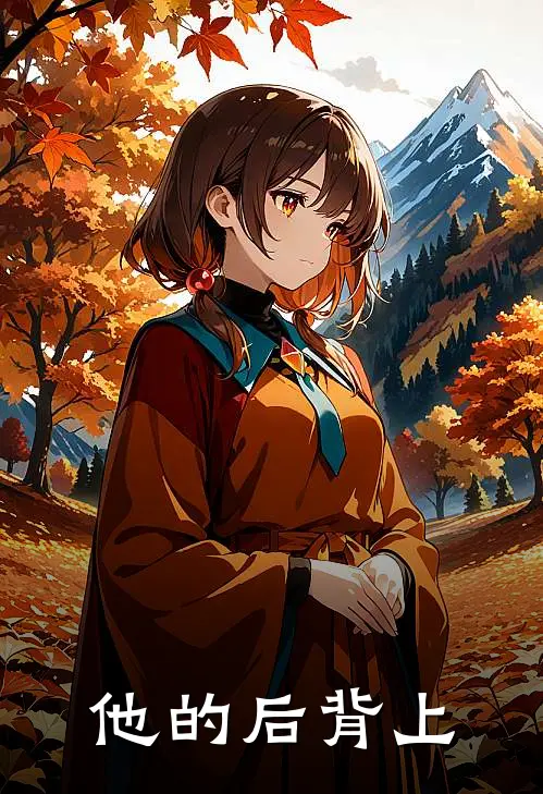 他的后背上